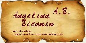 Angelina Bićanin vizit kartica